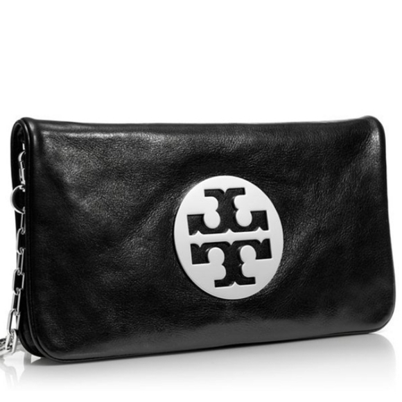 Tory Burch Suki Reva Leather Clutch Shoulder Bag